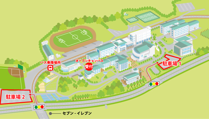 受付＆駐車場MAP