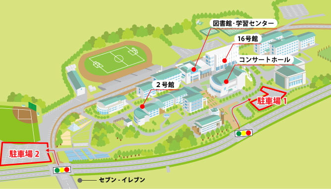 受付＆駐車場MAP