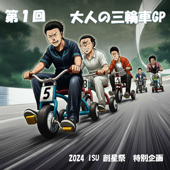 大人の三輪車大レース